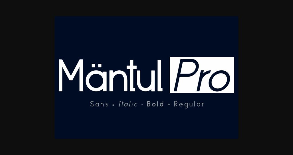 Mantul Pro Font Poster 3