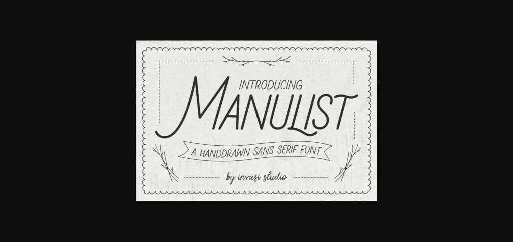 Manulist Font Poster 3
