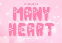 Many Heart Font Poster 1