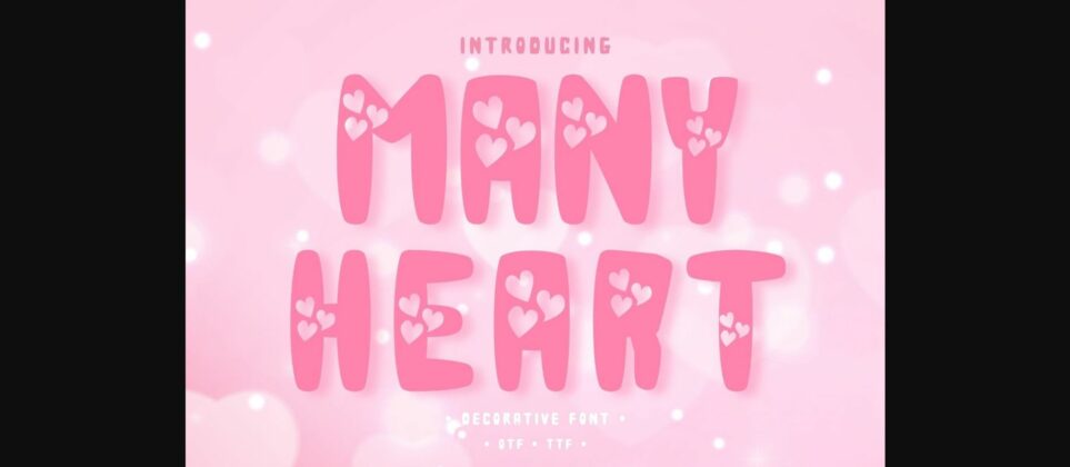 Many Heart Font Poster 1
