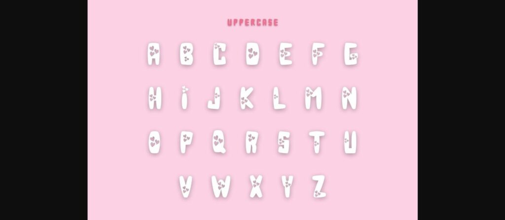 Many Heart Font Poster 4