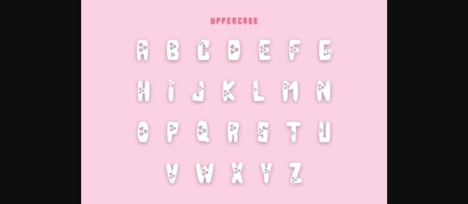 Many Heart Font Poster 2