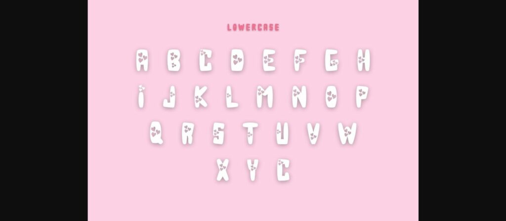 Many Heart Font Poster 5