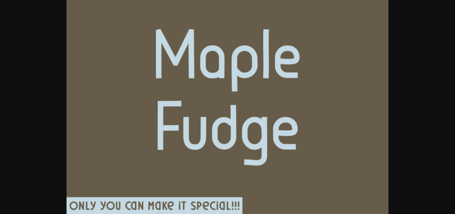 Maple Fudge Font Poster 1