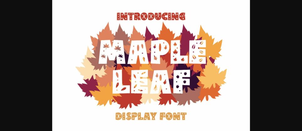 Maple Leaf Font Poster 3