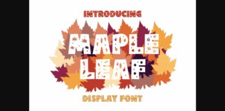 Maple Leaf Font Poster 1