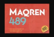 Maqren 489 Font Maqren 489 Font Poster 1