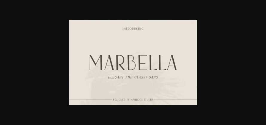 Marbella Font Poster 3