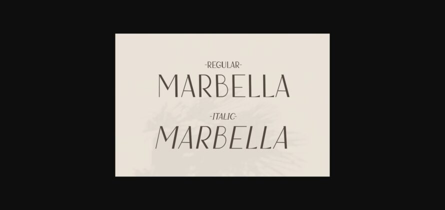 Marbella Font Poster 10