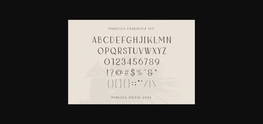 Marbella Font Poster 11