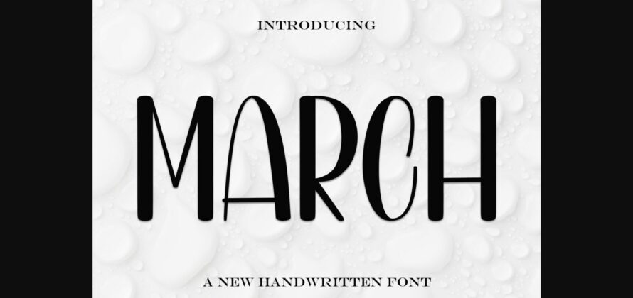 March Font Poster 3