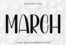 March Font Poster 1