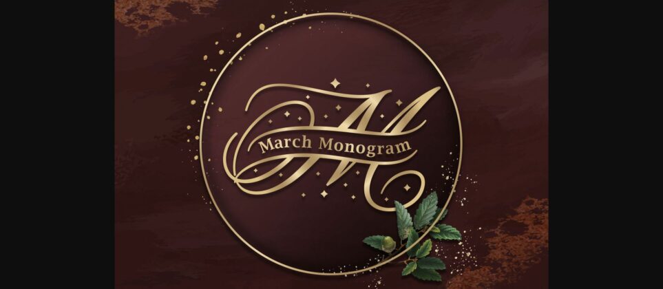 March Monogram Font Poster 3