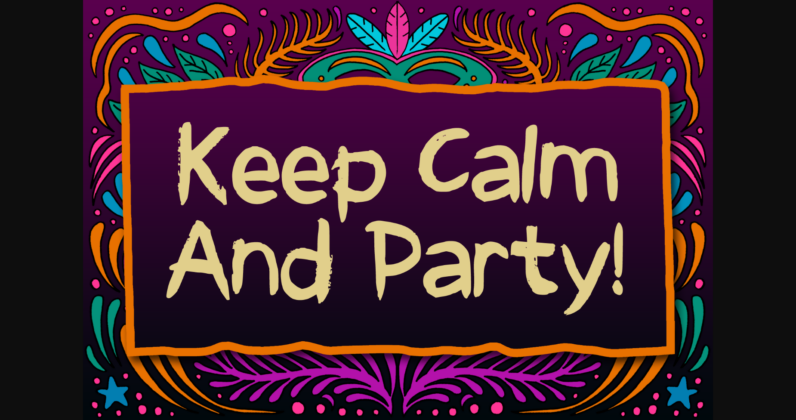 Mardi Gras Brush Font Poster 2