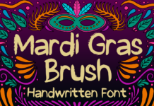 Mardi Gras Brush Font Poster 1