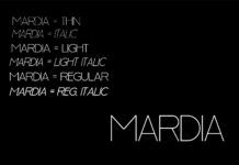 Mardia Font Poster 1
