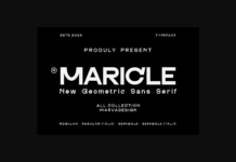 Maricle Font Poster 1