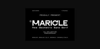Maricle Font Poster 1
