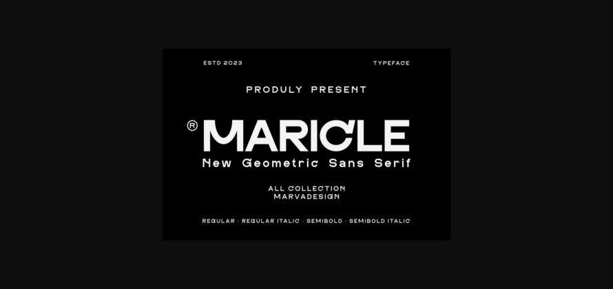 Maricle Font Poster 1