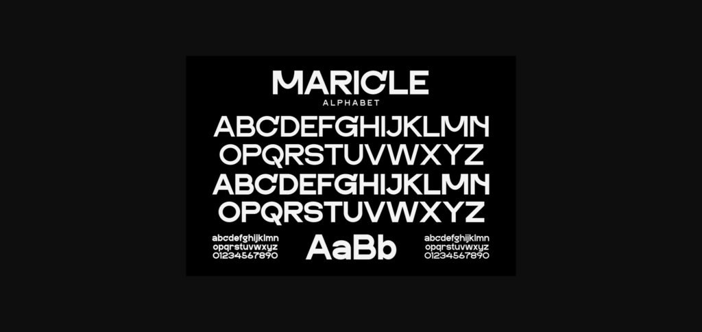 Maricle Font Poster 5