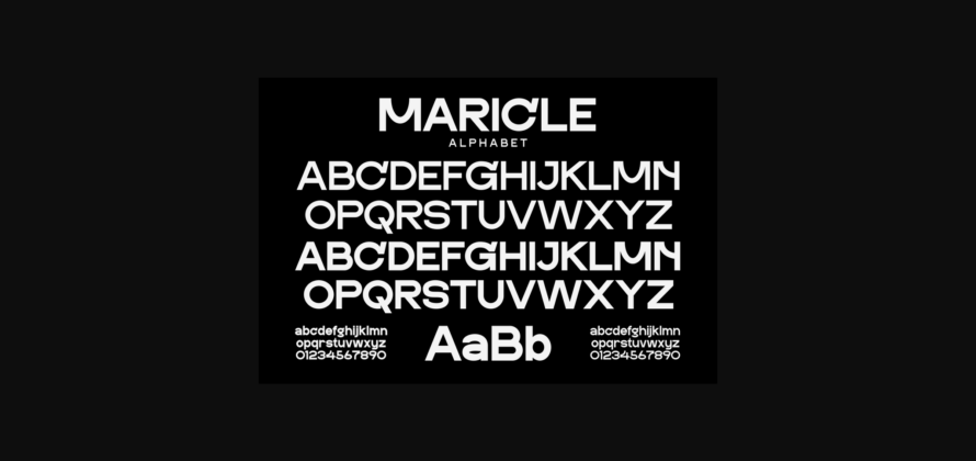 Maricle Font Poster 5