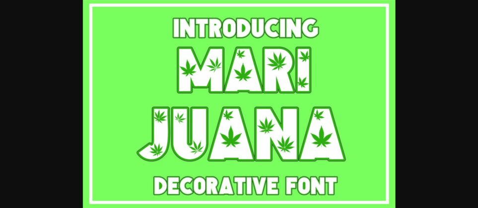 Marijuana Font Poster 3
