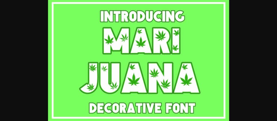 Marijuana Font Poster 3