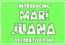 Marijuana Font Poster 1