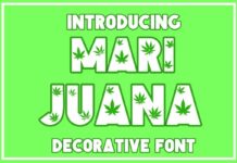 Marijuana Font Poster 1