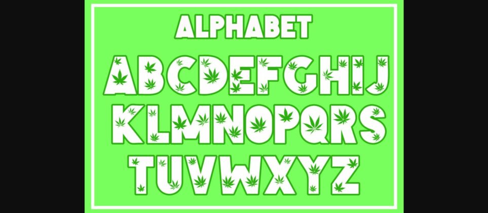 Marijuana Font Poster 4