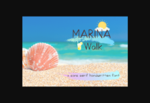 Marina Walk Font Poster 1