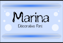 Marina Font Poster 1