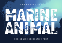 Marine Animal Font Poster 1