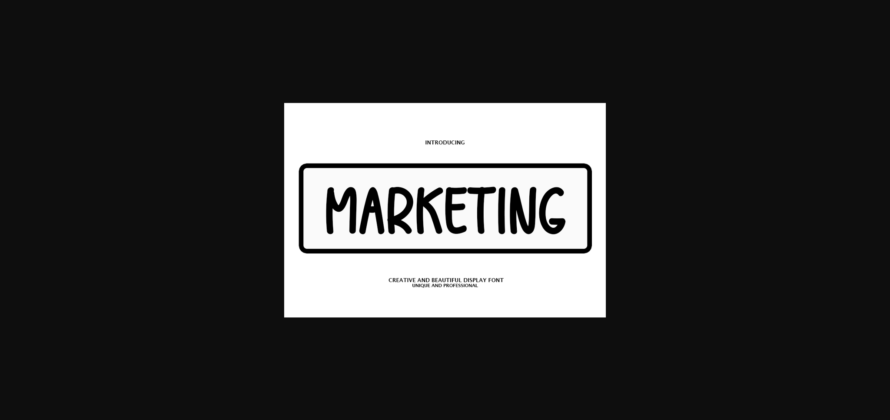 Marketing Font Poster 3