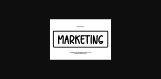 Marketing Font Poster 1