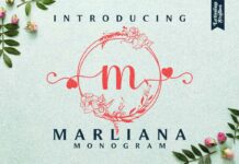 Marliana Monogram Font Poster 1