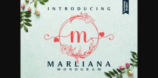 Marliana Monogram Font Poster 1