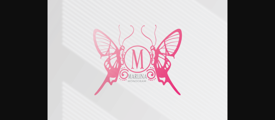 Marlina Monogram Font Poster 3