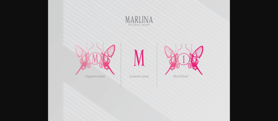 Marlina Monogram Font Poster 5