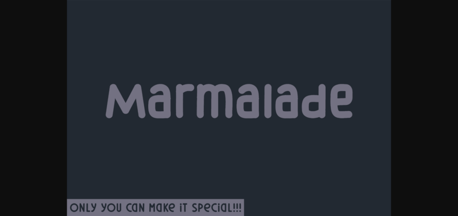 Marmalade Font Poster 3