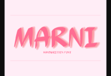Marni Font Marni Font Poster 1