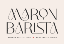 Maron Barista Font Poster 1