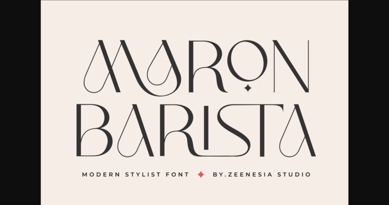 Maron Barista Font Poster 1