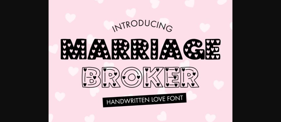 Marriage Broker Font Poster 3