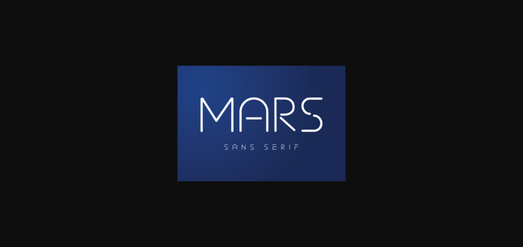 Mars Font Poster 3