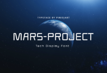 Mars Project Font Poster 1