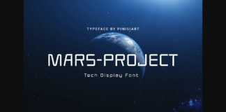Mars Project Font Poster 1