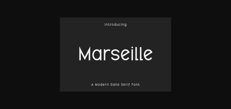 Marseille Font Poster 1