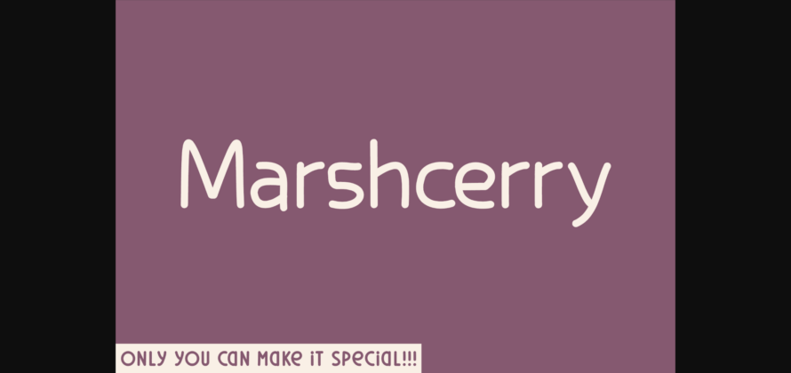 Marshcerry Font Poster 3