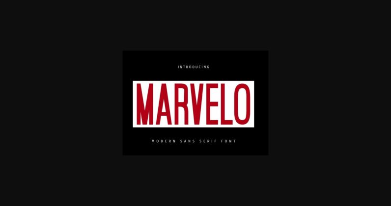 Marvelo Font Poster 3